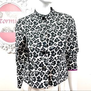 Charter Club / Animal Print Peplum Blazer/Blouse
